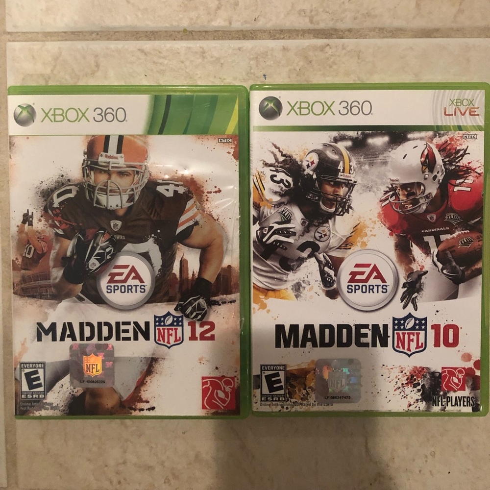 XBOX 360 BUNDLE , MADDEN 10 AND MADEN 12.
